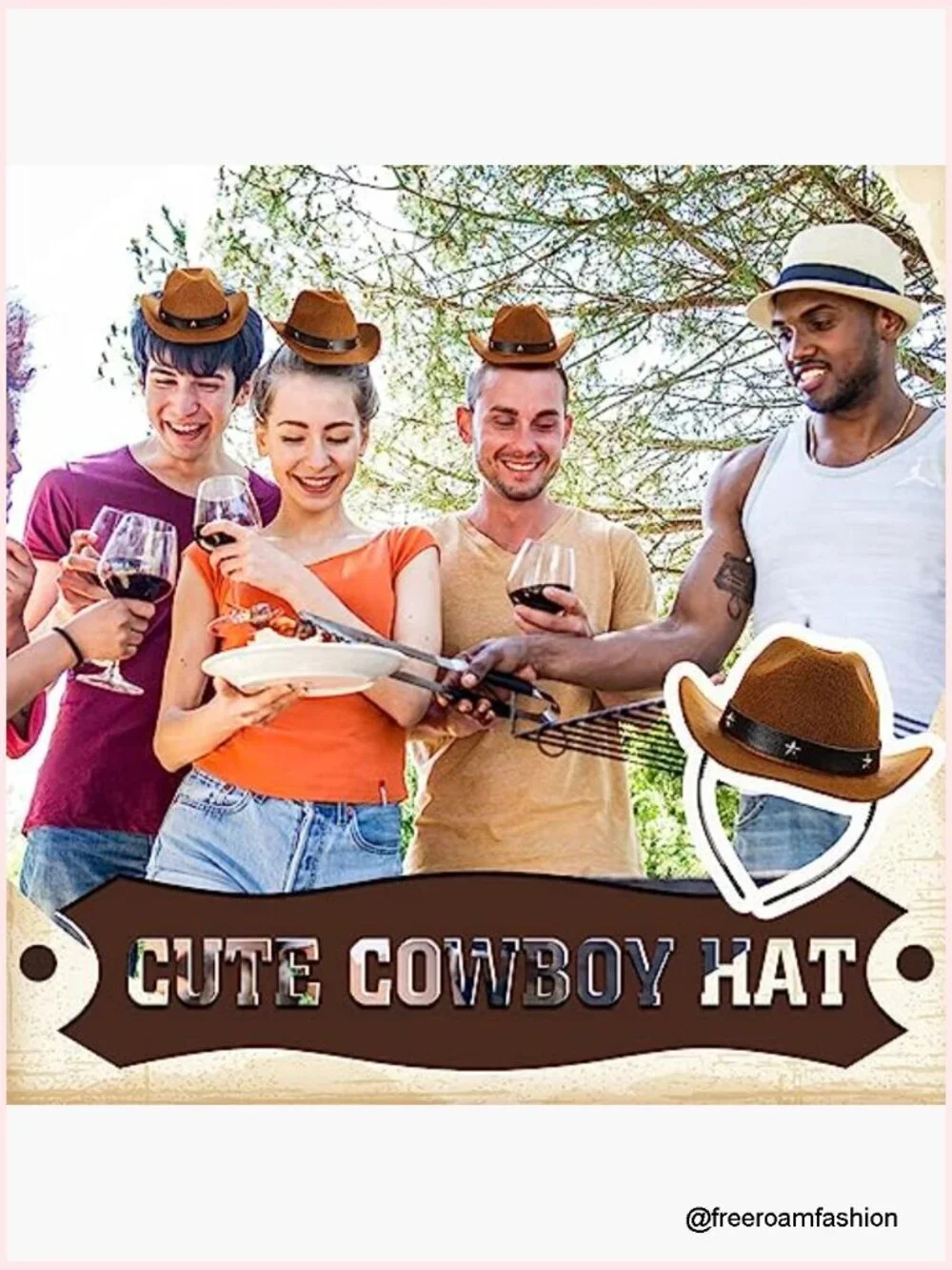 Cowgirl Hat Headband Costume Party Hairhoop Festival Hairband Accessory